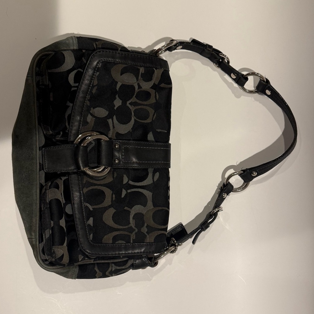 Vintage 2005 - Coach Chelsea Signature Jacquard Flap Shoulder Bag